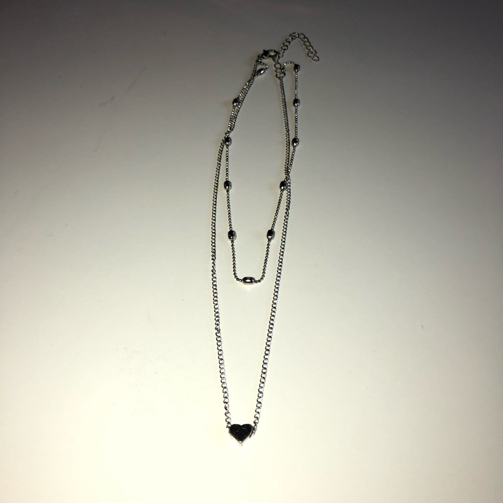 New! 4 for $12 Silver Dainty Heart Womens Necklace - Picture 5 of 5